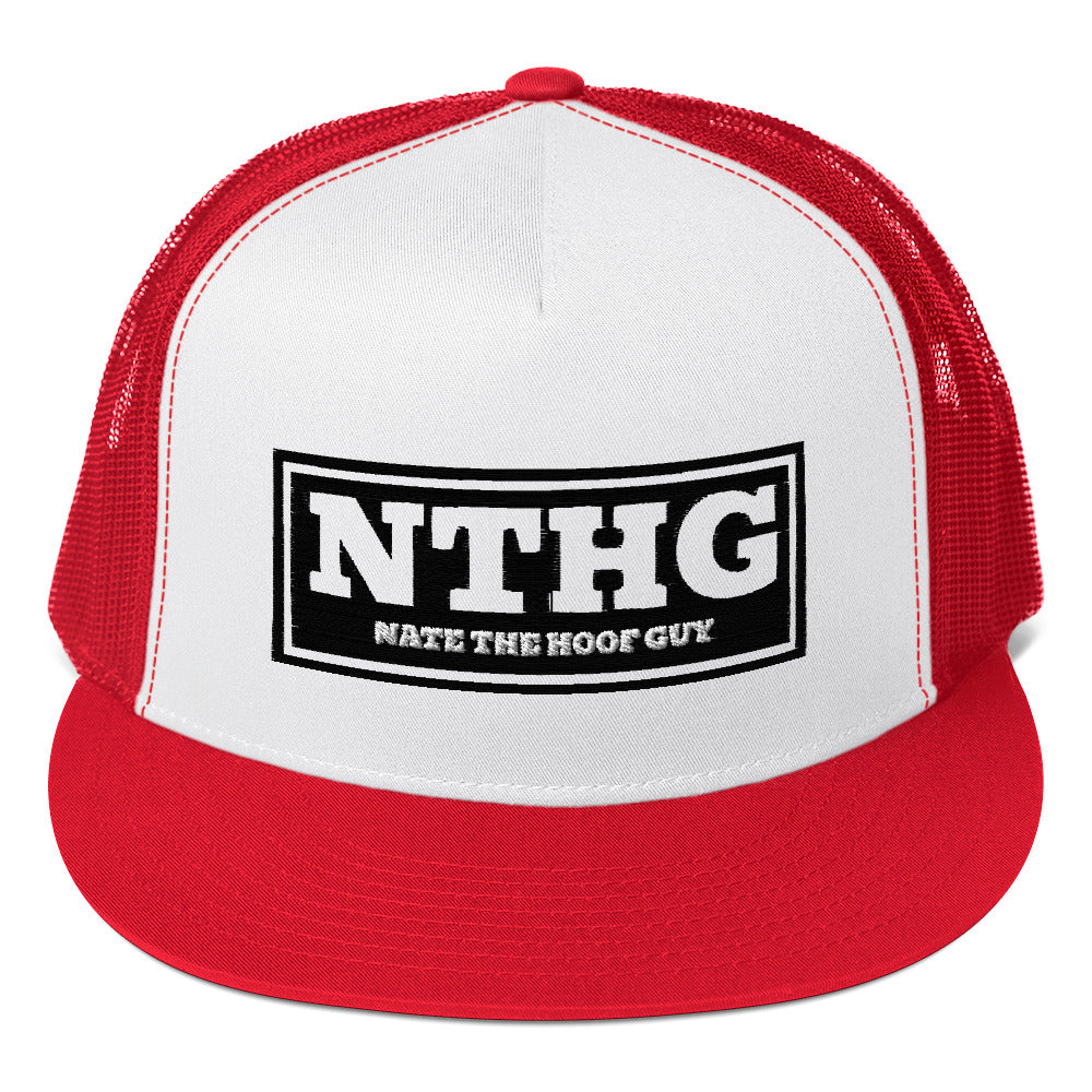 5 Panel Trucker Cap black logo