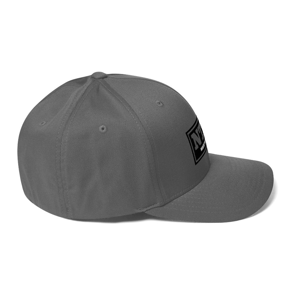 Stretch Band Structured Cap black logo