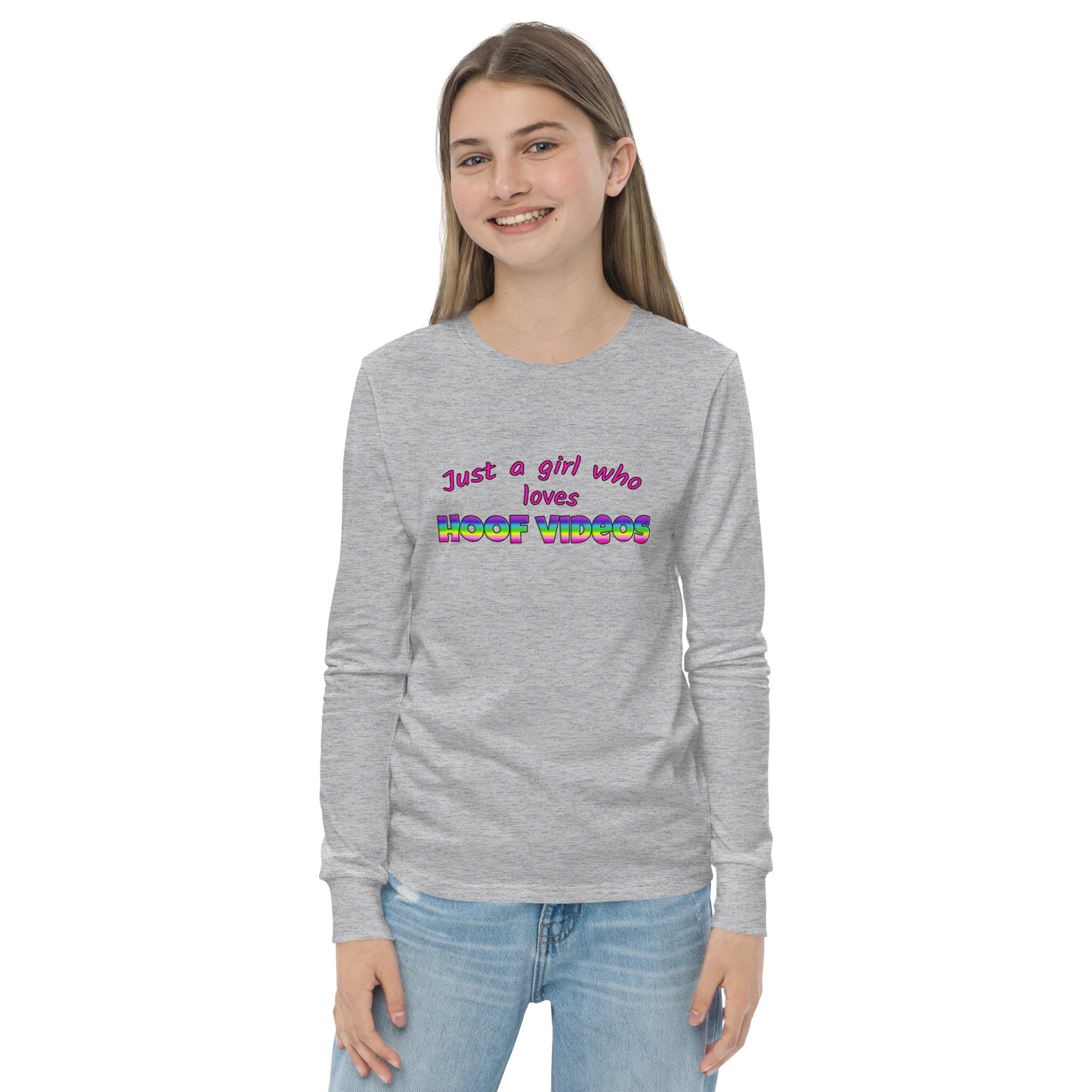 Youth long sleeve tee hoof videos