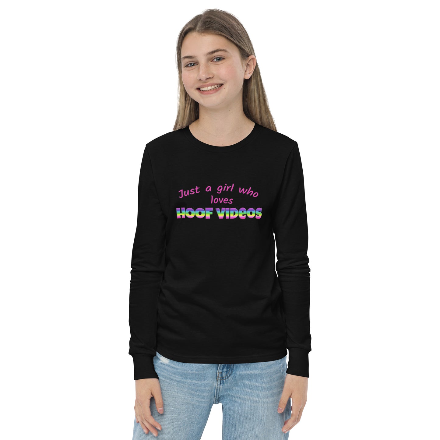 Youth long sleeve tee hoof videos