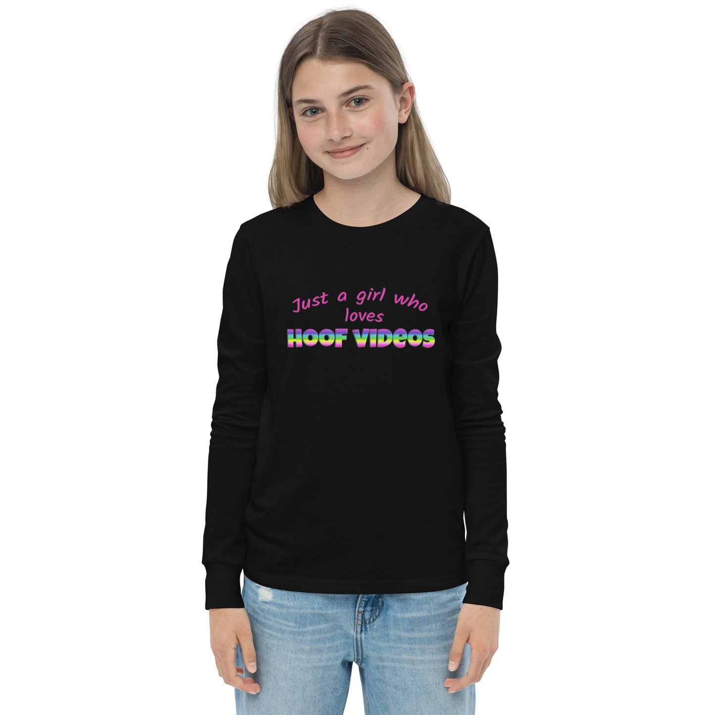 Youth long sleeve tee hoof videos