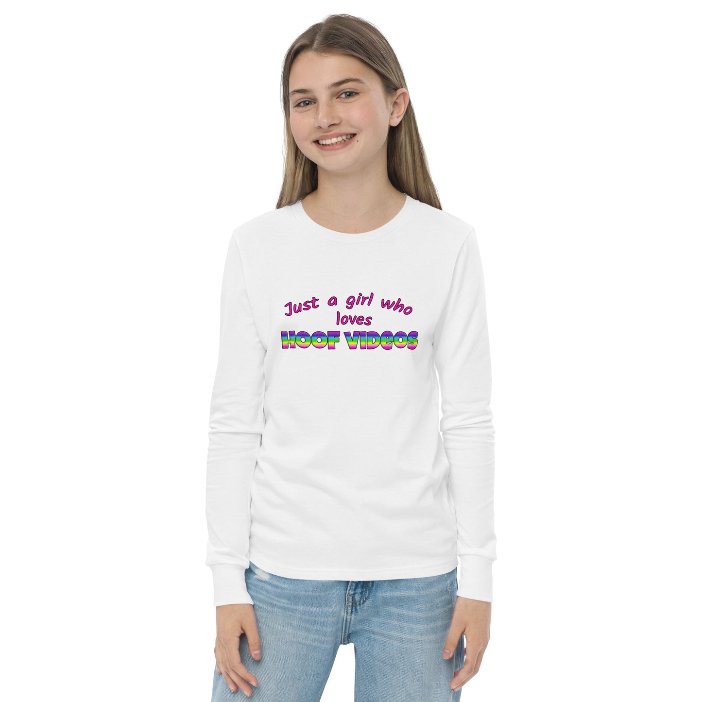 Youth long sleeve tee hoof videos