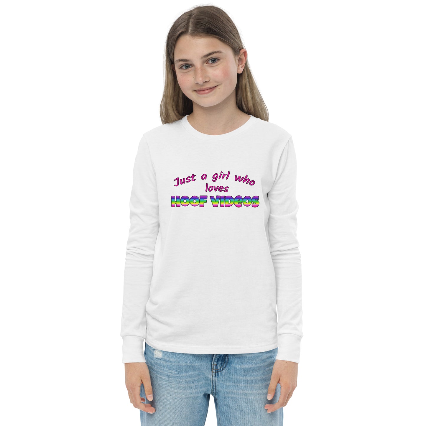 Youth long sleeve tee hoof videos